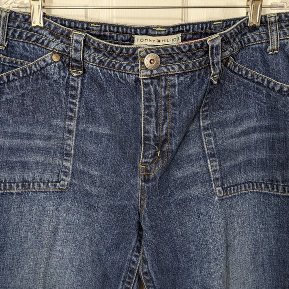 Tommy Hilfiger Y2K 2004 Hipster Boot Front Patch Pocket Back Flap Pocket - 14* - Picture 3 of 11